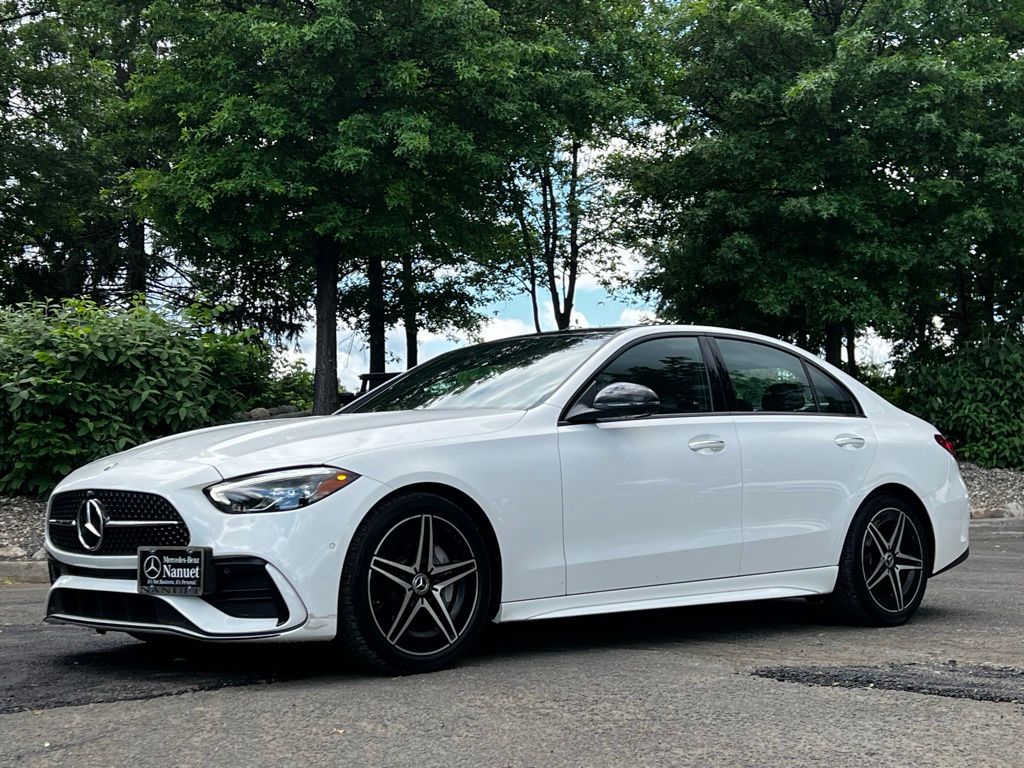Polar White 2023 Mercedes-Benz C-Class C 300 4MATIC Sedan All-Wheel Drive 9-Speed Automatic