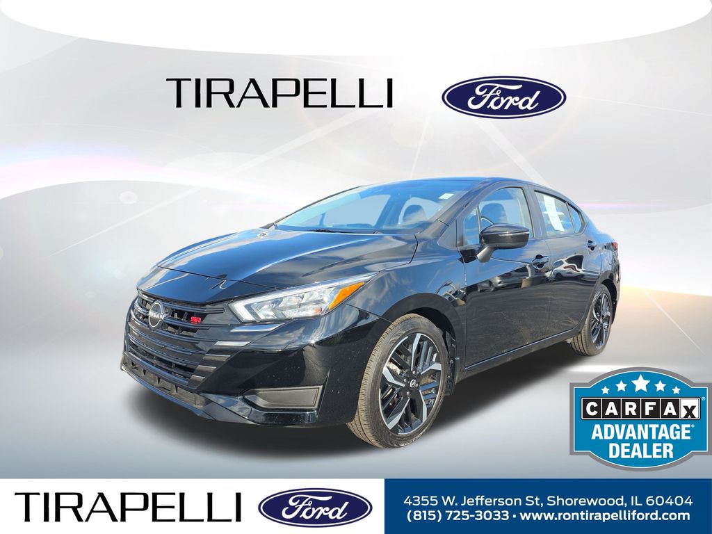 Super Black Metallic 2024 Nissan Versa SR FWD Sedan Front-Wheel Drive Continuously Variable Transmission