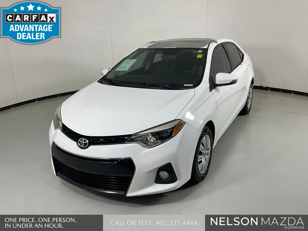 White 2014 Toyota Corolla S Sedan Front-Wheel Drive Continuously Variable Transmission