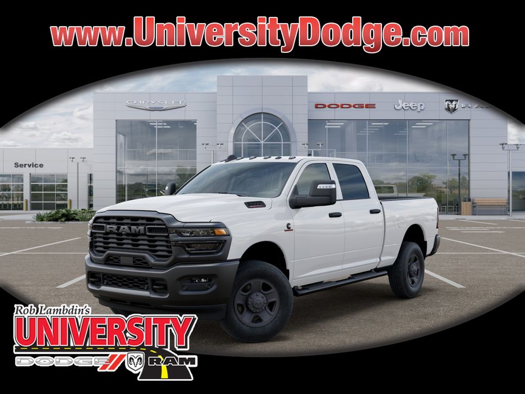 Bright White Clearcoat 2026 RAM 3500 Tradesman Crew Cab 4WD Pickup Truck Four-Wheel Drive 8-Speed Automatic