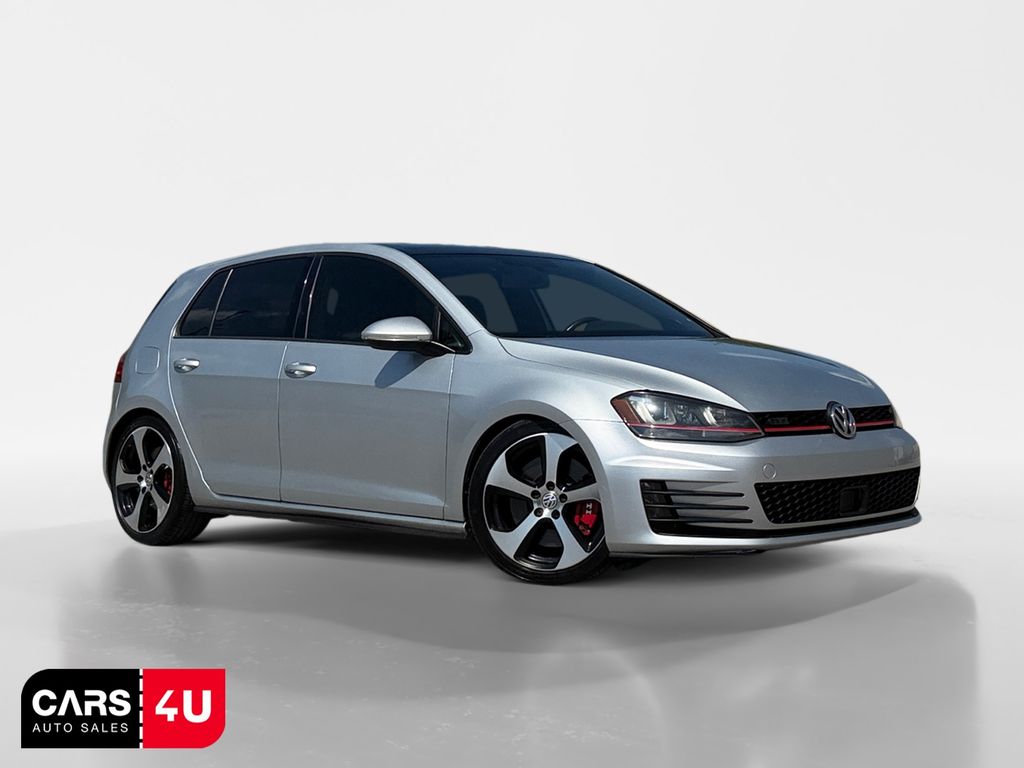 Reflex Silver Metallic 2017 Volkswagen Golf GTI Hatchback Front-Wheel Drive 6-Speed Dual Clutch