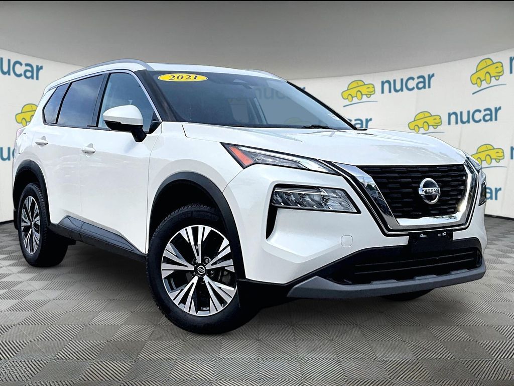 Pearl White Tricoat 2021 Nissan Rogue SUV / Crossover All-Wheel Drive Continuously Variable Transmission
