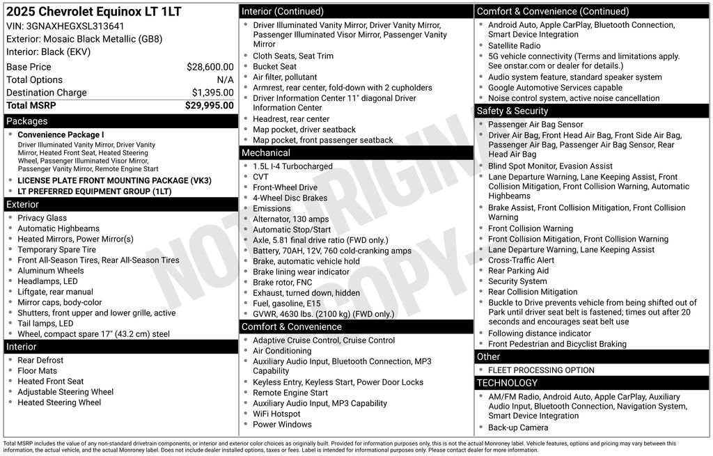 2025 Chevrolet Equinox LT Black at Klick Lewis Buick Chevrolet