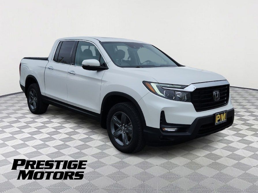 Platinum White Pearl 2023 Honda Ridgeline Pickup Truck All-Wheel Drive 9-Speed Automatic