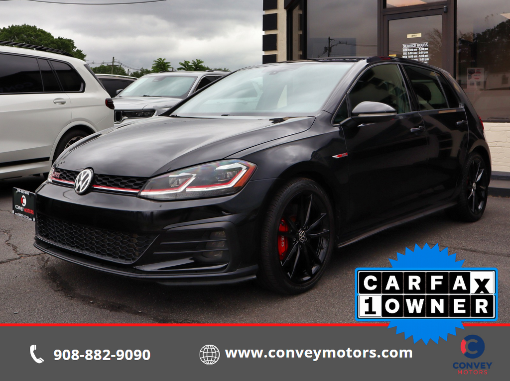 Deep Black 2021 Volkswagen Golf GTI Hatchback Front-Wheel Drive 7-Speed Dual Clutch