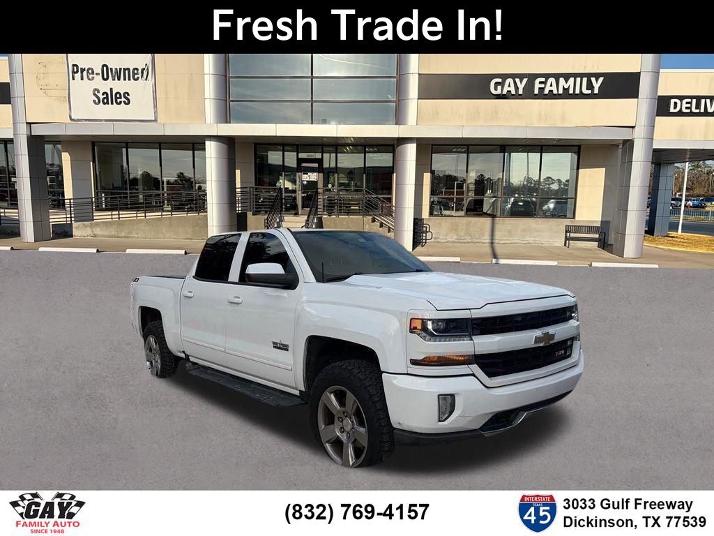Summit White 2018 Chevrolet Silverado 1500 LT Crew Cab 4WD Pickup Truck Four-Wheel Drive 6-Speed Automatic Overdrive