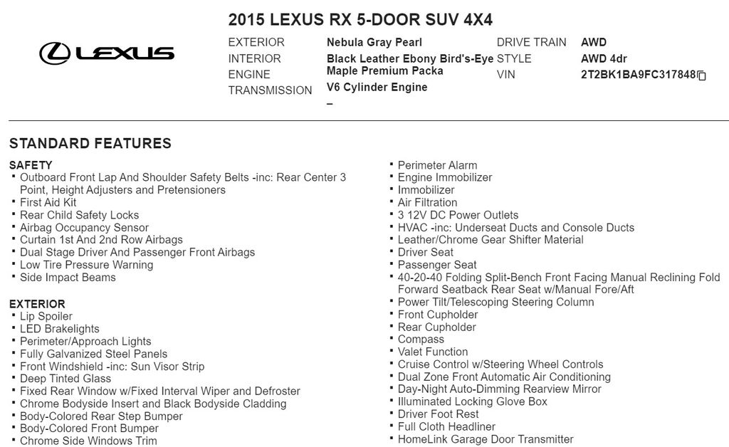 2015 Lexus RX 350 25