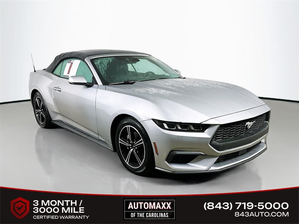 Silver Metallic 2024 Ford Mustang EcoBoost Premium Convertible RWD Convertible Rear-Wheel Drive Automatic