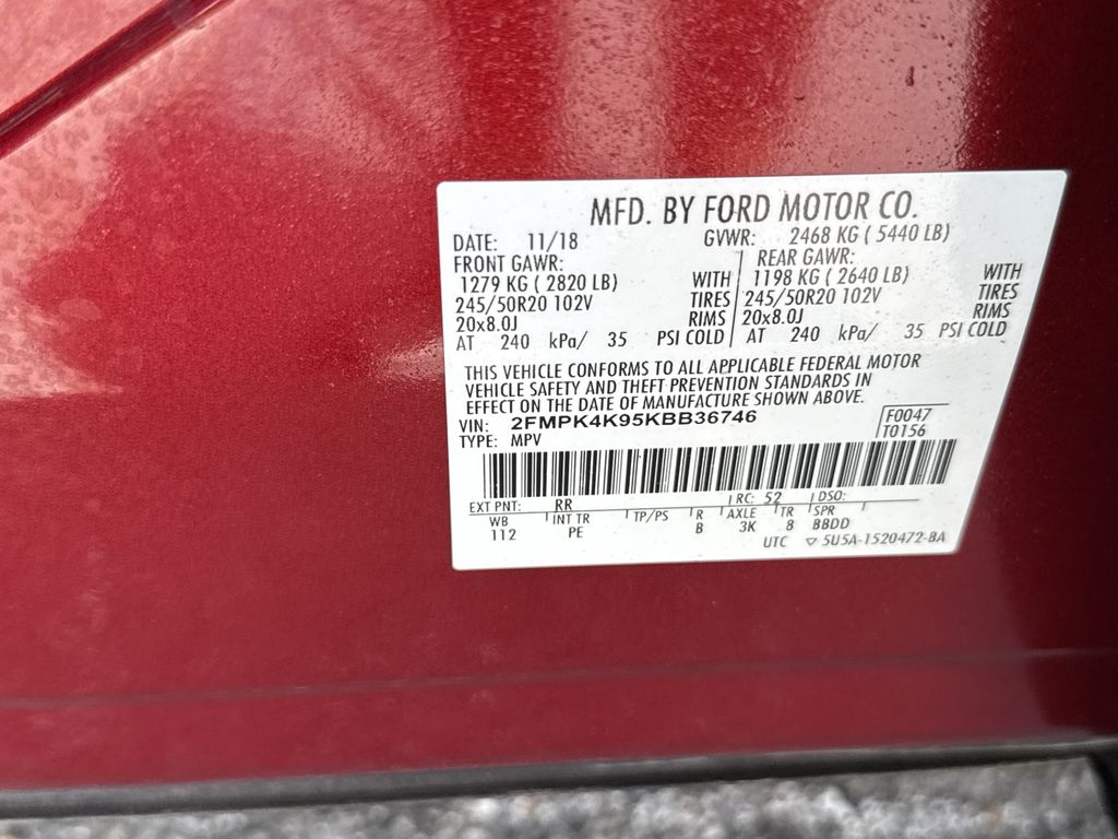 2019 Ford Edge Titanium Red at Community Kia