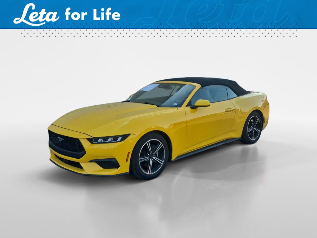 Yellow 2024 Ford Mustang EcoBoost Premium Convertible RWD Convertible Rear-Wheel Drive Automatic