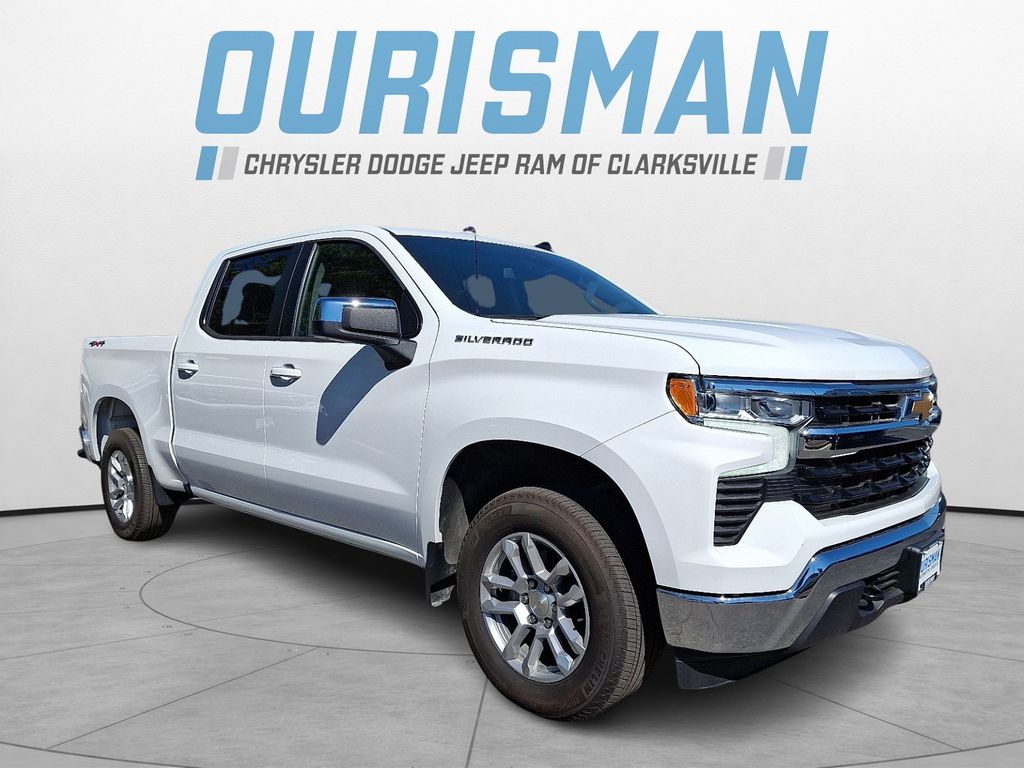 Summit White 2024 Chevrolet Silverado 1500 LT Crew Cab 4WD Pickup Truck Four-Wheel Drive 8-Speed Automatic