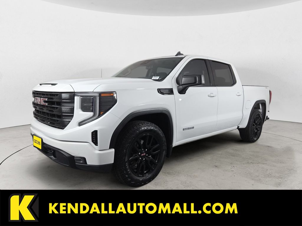 Summit White 2023 GMC Sierra 1500 Elevation Crew Cab 4WD Pickup Truck Four-Wheel Drive 8-Speed Automatic