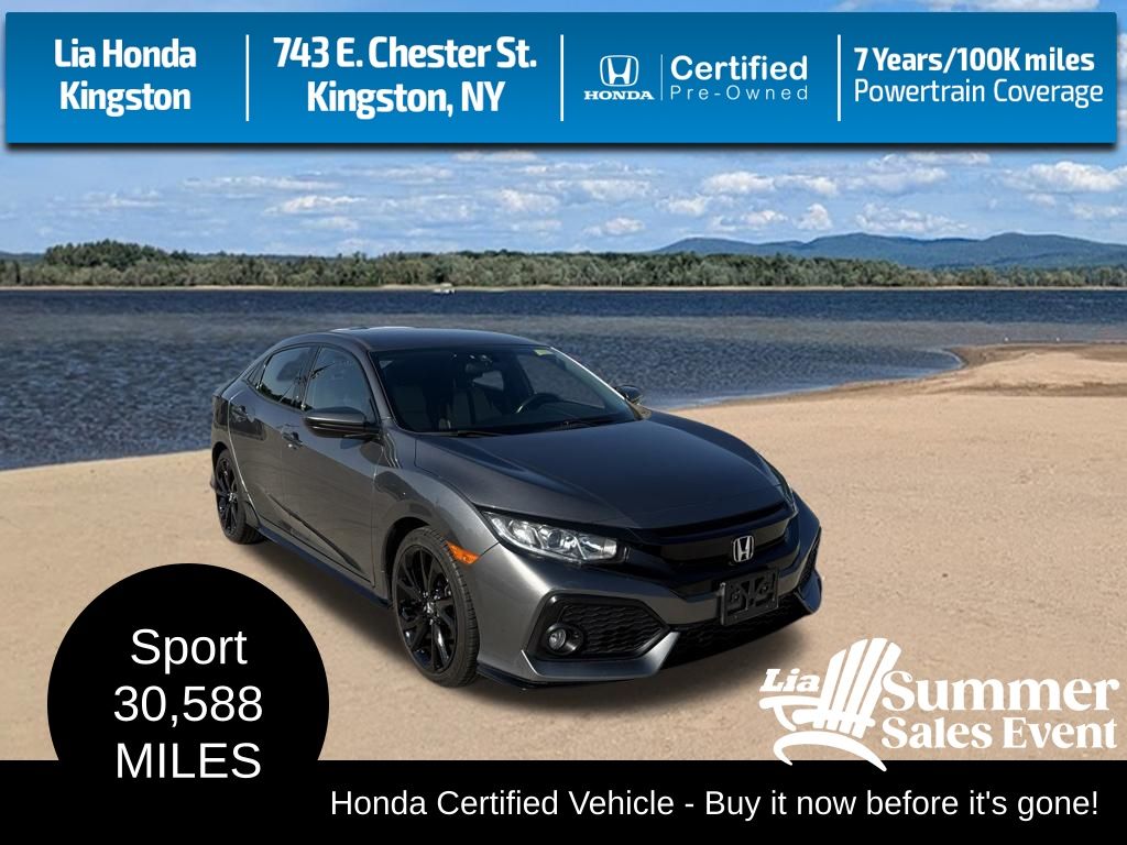 Gray (Modern Steel Metallic) 2018 Honda Civic Hatchback Hatchback Front-Wheel Drive Continuously Variable Transmission