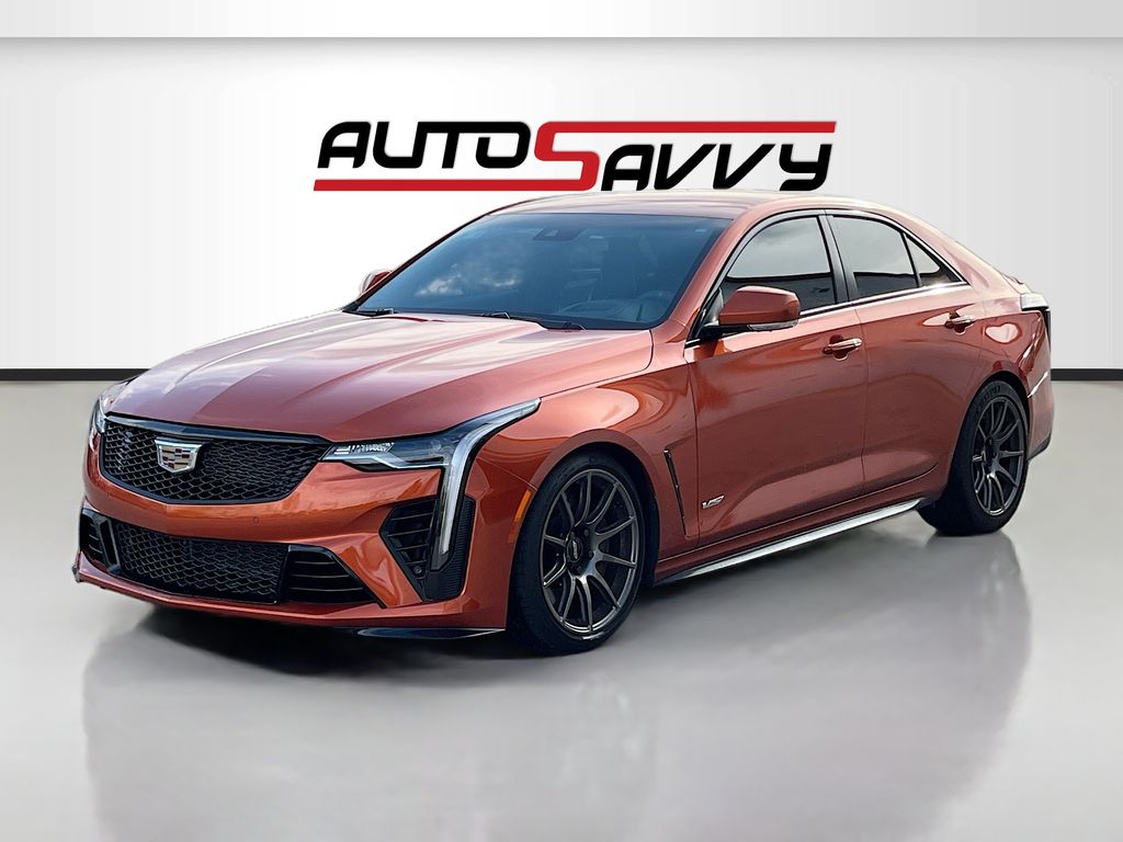 Used 2022 Orange Cadillac V-Series image 3