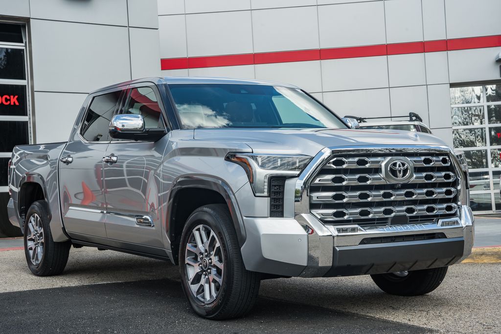 Celestial Silver Metallic 2023 Toyota Tundra 1794 Edition CrewMax Cab 4WD Pickup Truck Four-Wheel Drive Automatic