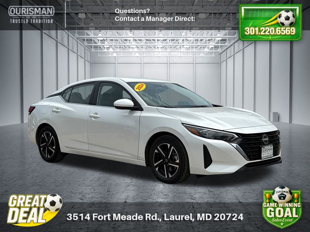 Aspen White 2024 Nissan Sentra Sedan Front-Wheel Drive Continuously Variable Transmission