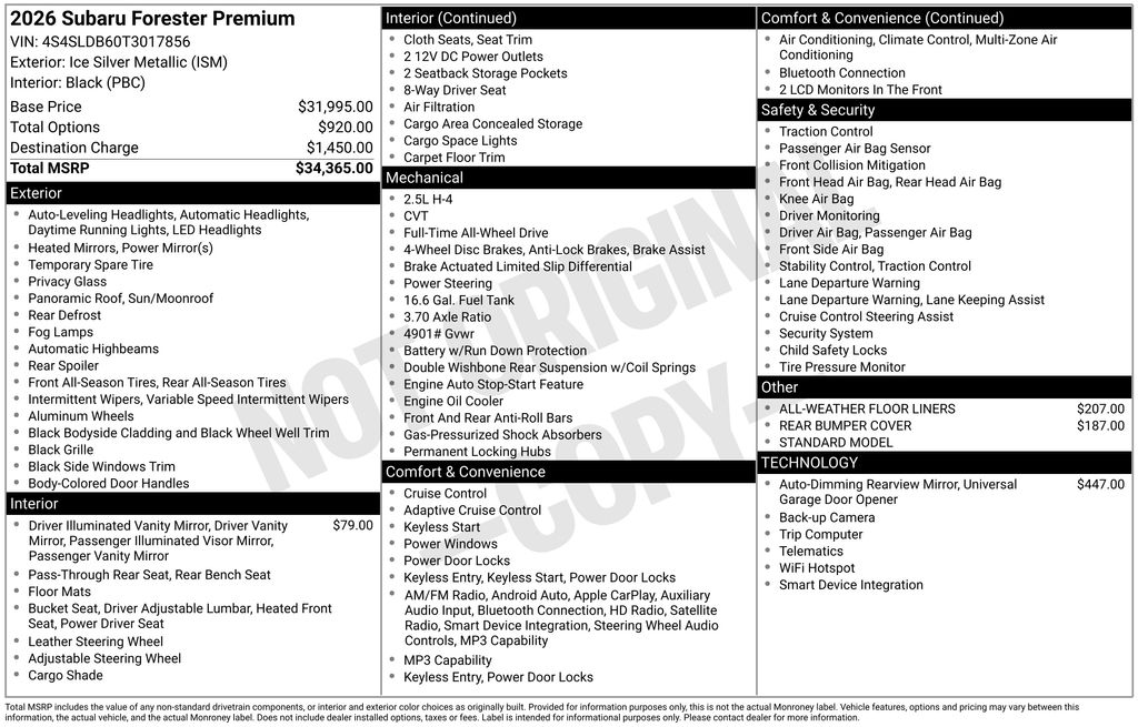 2026 Subaru Forester Premium - Photo 37