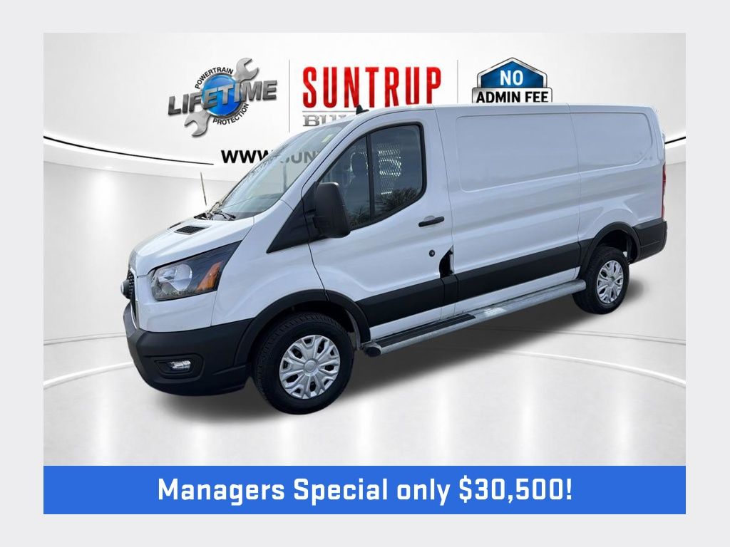 Oxford White 2024 Ford Transit Cargo 250 Low Roof LB RWD Van Rear-Wheel Drive