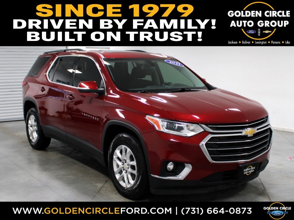 Cajun Red Tintcoat 2021 Chevrolet Traverse SUV / Crossover Four-Wheel Drive 9-Speed Automatic