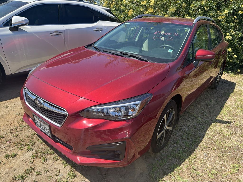 Crimson Red Pearl 2019 Subaru Impreza 2.0i Premium Hatchback AWD Hatchback All-Wheel Drive Continuously Variable Transmission