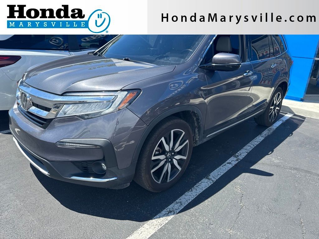 Gray (Modern Steel Metallic) 2022 Honda Pilot Elite AWD SUV / Crossover All-Wheel Drive 9-Speed Automatic
