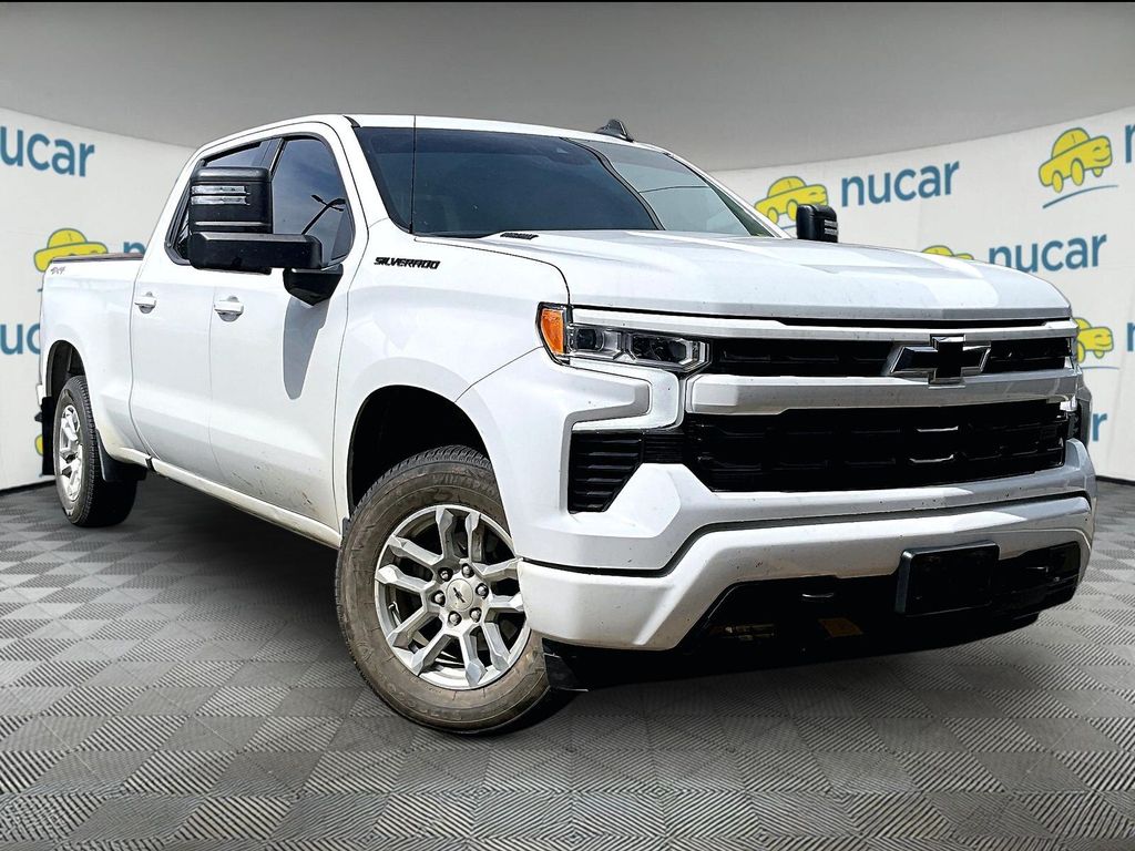 Summit White 2023 Chevrolet Silverado 1500 Pickup Truck Four-Wheel Drive Automatic