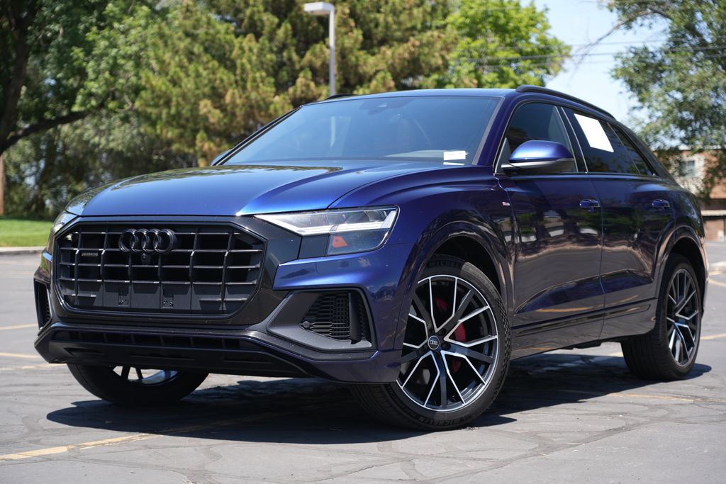 Blue 2021 Audi Q8 SUV / Crossover All-Wheel Drive 8-Speed Automatic