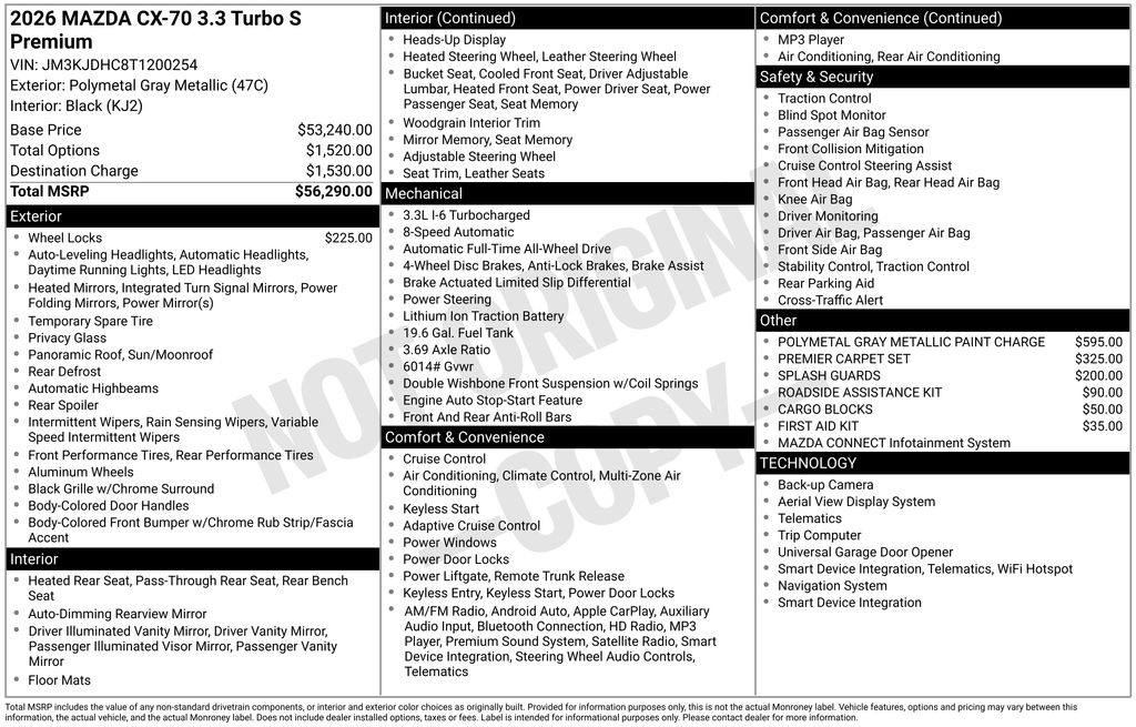 2026 Mazda Mazda CX-70  2026 Mazda Mazda CX-70