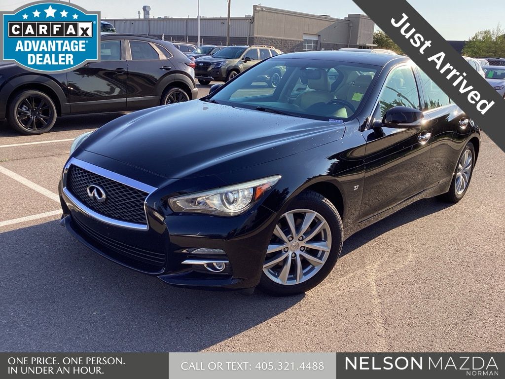Black Obsidian 2015 INFINITI Q50 3.7 Premium AWD Sedan All-Wheel Drive 7-Speed Automatic