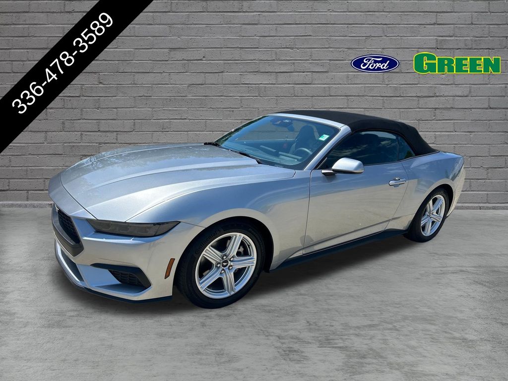 Iconic Silver Metallic 2026 Ford Mustang Convertible Rear-Wheel Drive Automatic