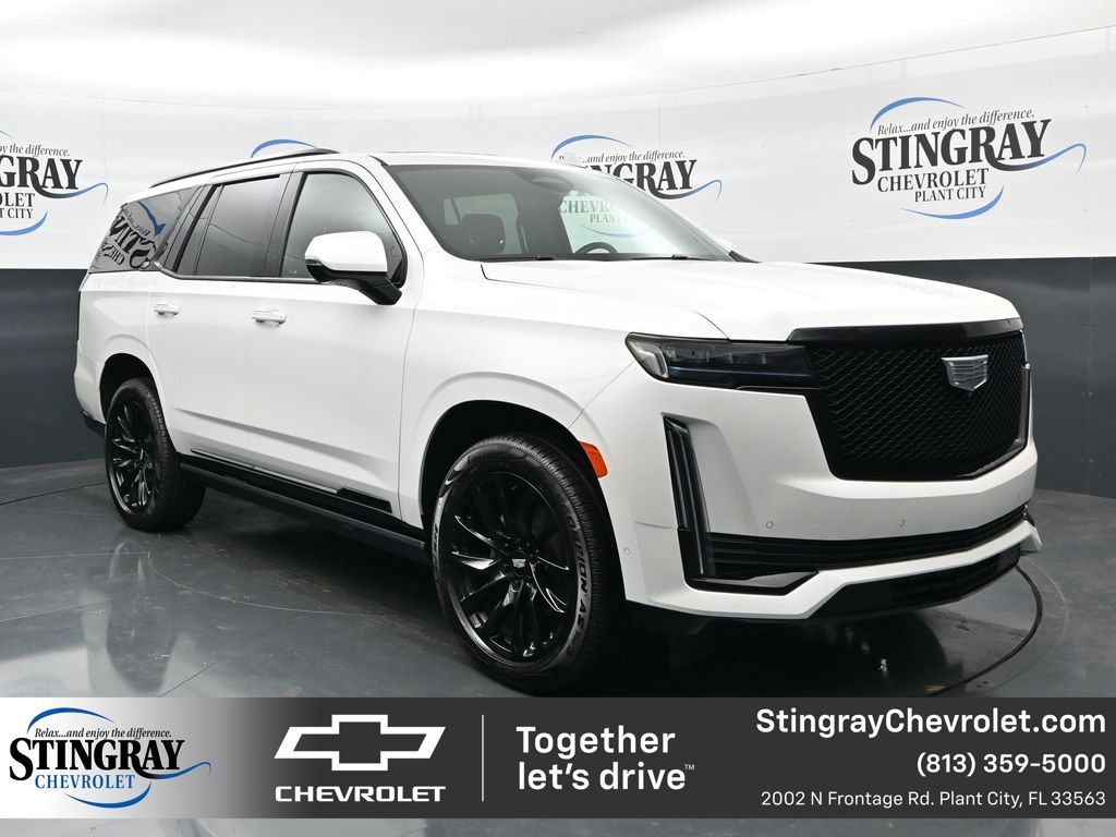 Crystal White Tricoat 2022 Cadillac Escalade SUV / Crossover Four-Wheel Drive Automatic