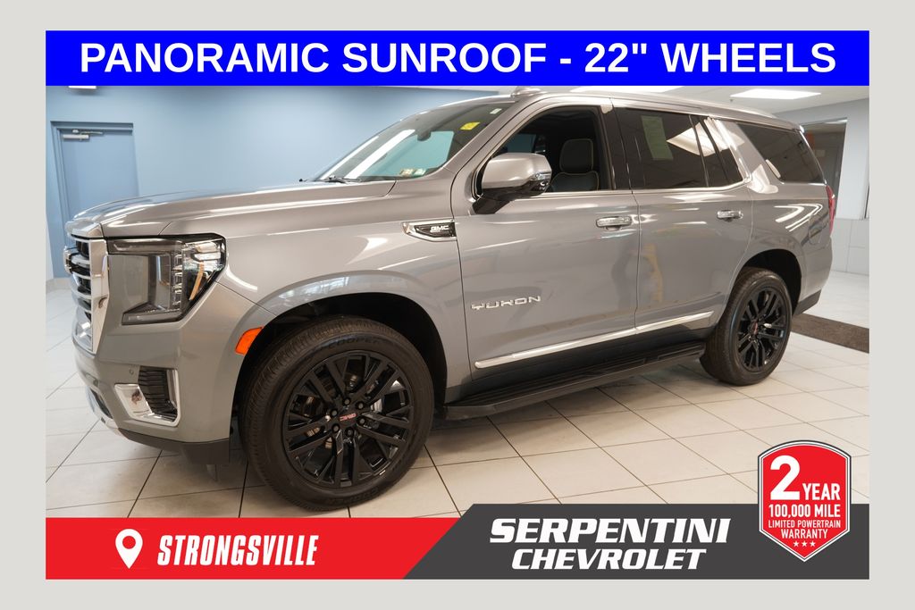 Gray (Satin Steel Metallic) 2022 GMC Yukon SUV / Crossover Four-Wheel Drive