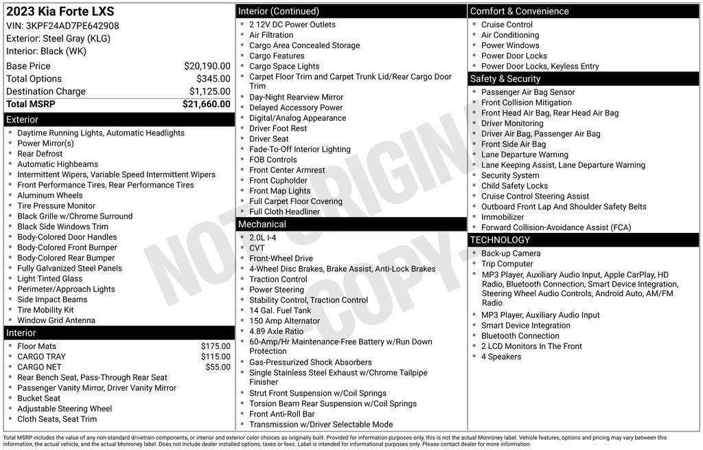 Certified Used 2023 Gray Kia LXS image 2