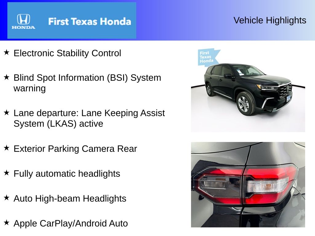 Used Car 2025 Honda Pilot  Utility Ex-l All Wheel Drive For Sale Under $50,000 In Austin, Texas