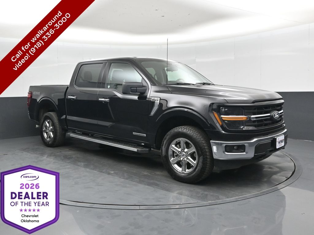 Black Metallic 2025 Ford F-150 XLT SuperCrew 4WD Pickup Truck Four-Wheel Drive Automatic
