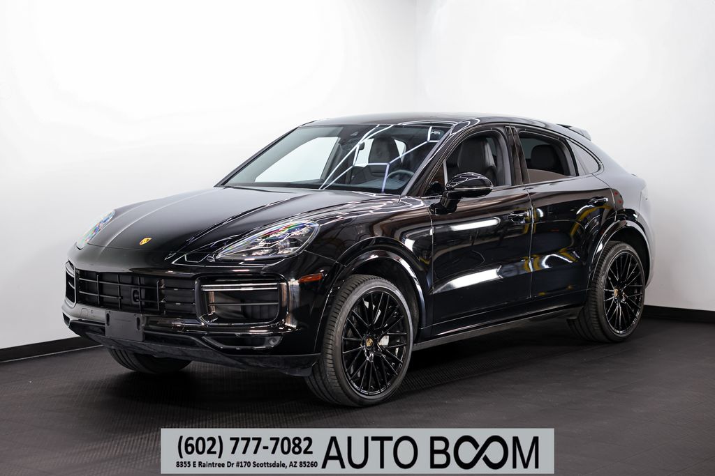 Black 2023 Porsche Cayenne Coupe Turbo AWD Coupe All-Wheel Drive 8-Speed Automatic