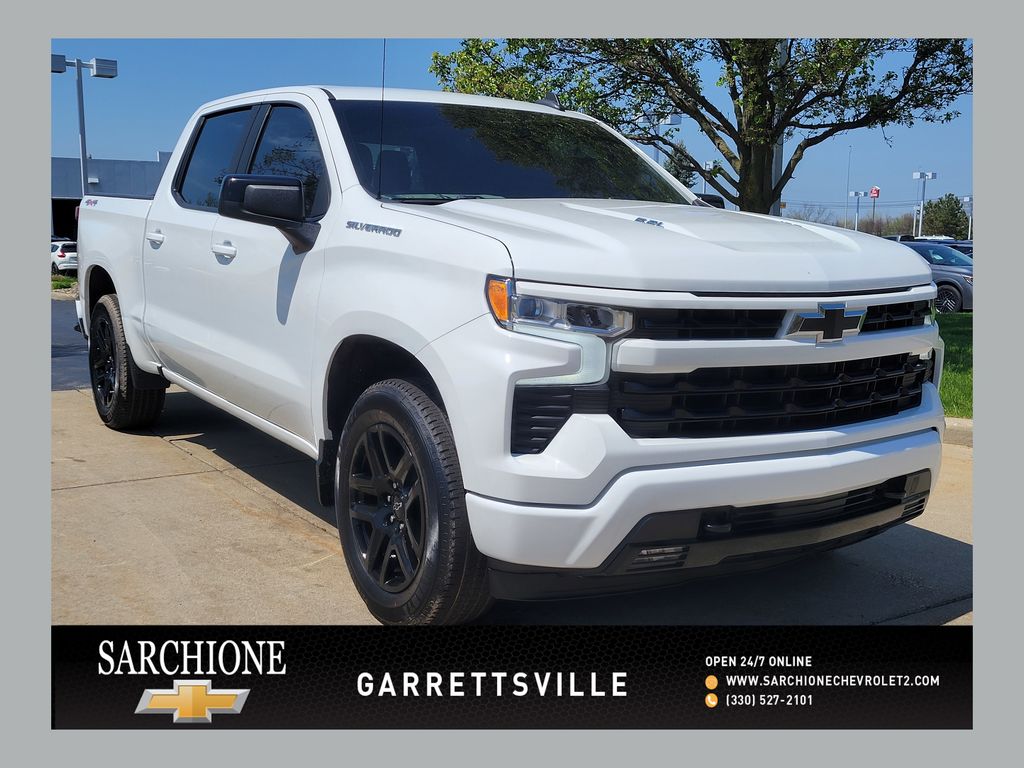 Summit White 2023 Chevrolet Silverado 1500 Pickup Truck Four-Wheel Drive Automatic