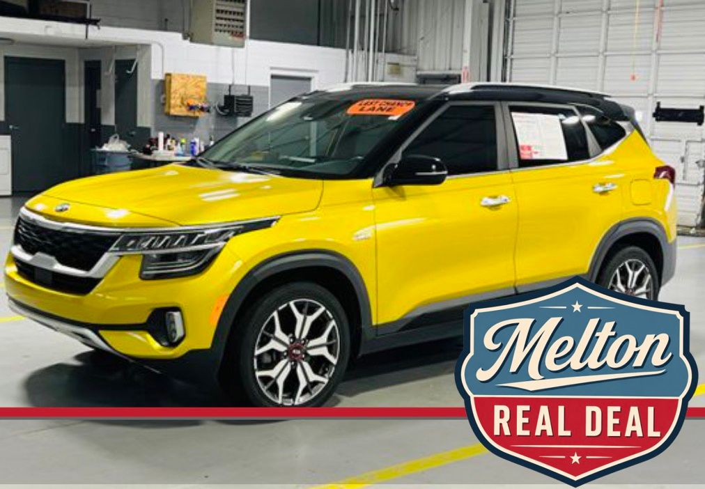 Starbright Yellow/Black Roof 2021 Kia Seltos SUV / Crossover All-Wheel Drive 7-Speed Automatic
