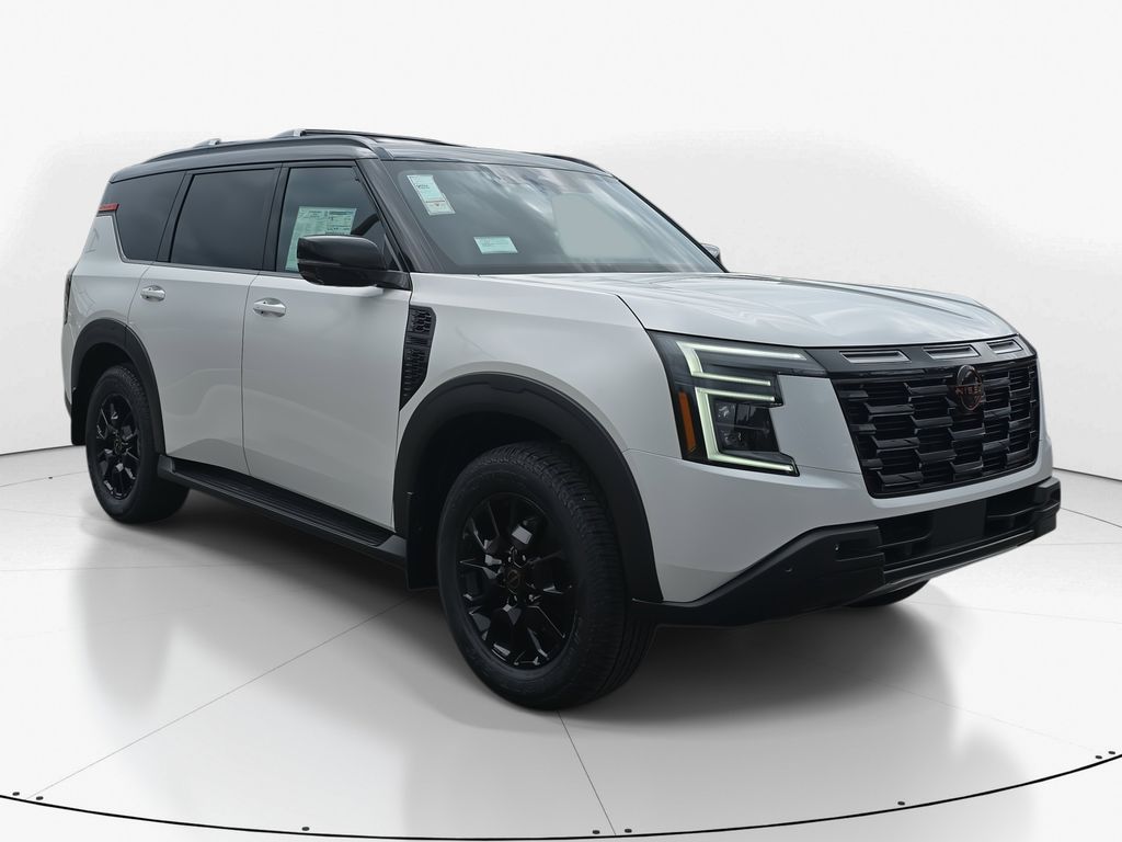 2025 Aspen White Tricoat/Super Black Nissan Armada PRO-4X 4X4 SUV