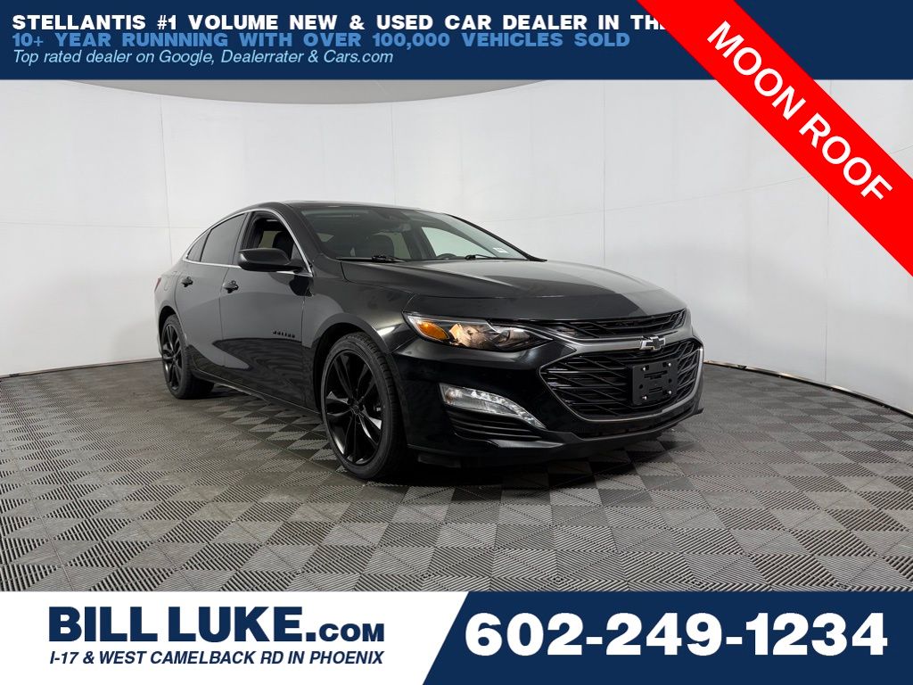 Mosaic Black Metallic 2023 Chevrolet Malibu LT with 1LT FWD Sedan Front-Wheel Drive Continuously Variable Transmission