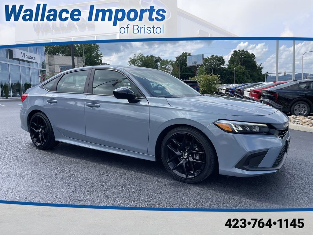 Gray 2023 Honda Civic Sedan Front-Wheel Drive Continuously Variable Transmission
