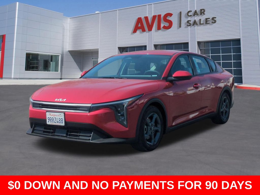 Currant Red 2025 Kia K4 LXS FWD Sedan Front-Wheel Drive Continuously Variable Transmission