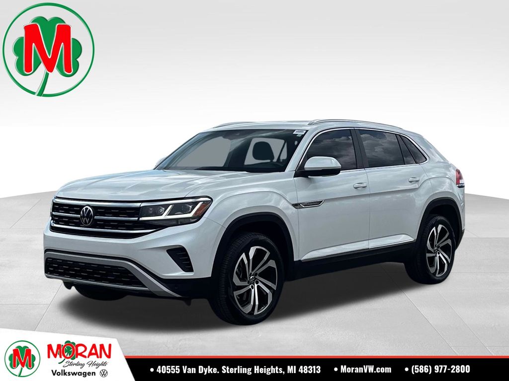 Opal White 2023 Volkswagen Atlas Cross Sport SUV / Crossover All-Wheel Drive 8-Speed Automatic