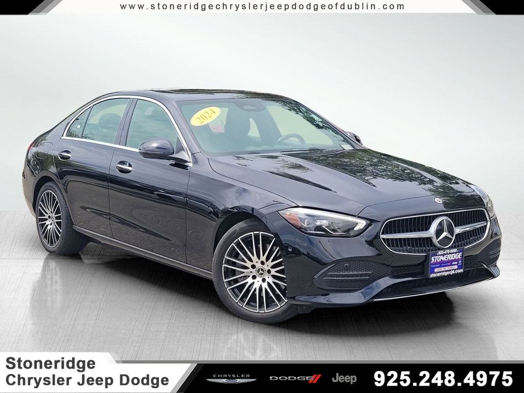 Black 2024 Mercedes-Benz C-Class Sedan Rear-Wheel Drive 9-Speed Automatic