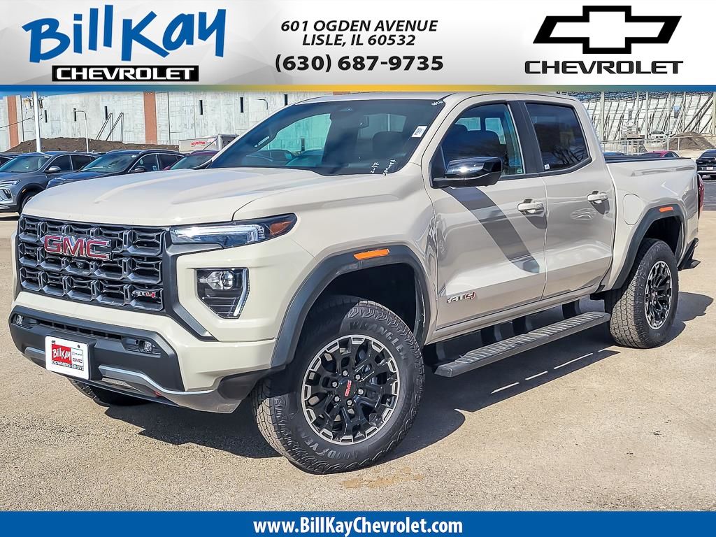 Coastal Dune 2026 GMC Canyon AT4 Crew Cab 4WD Pickup Truck Four-Wheel Drive 8-Speed Automatic