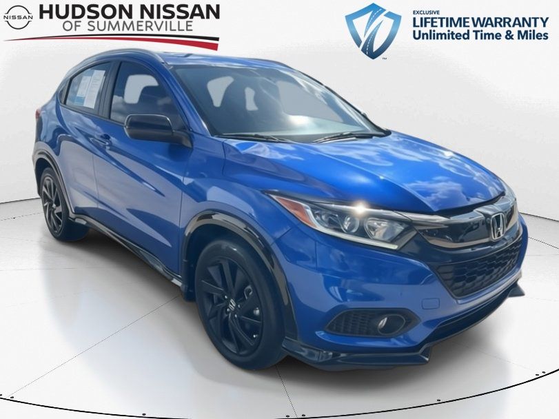 2021 Aegean Blue Metallic Honda HR-V Sport SUV