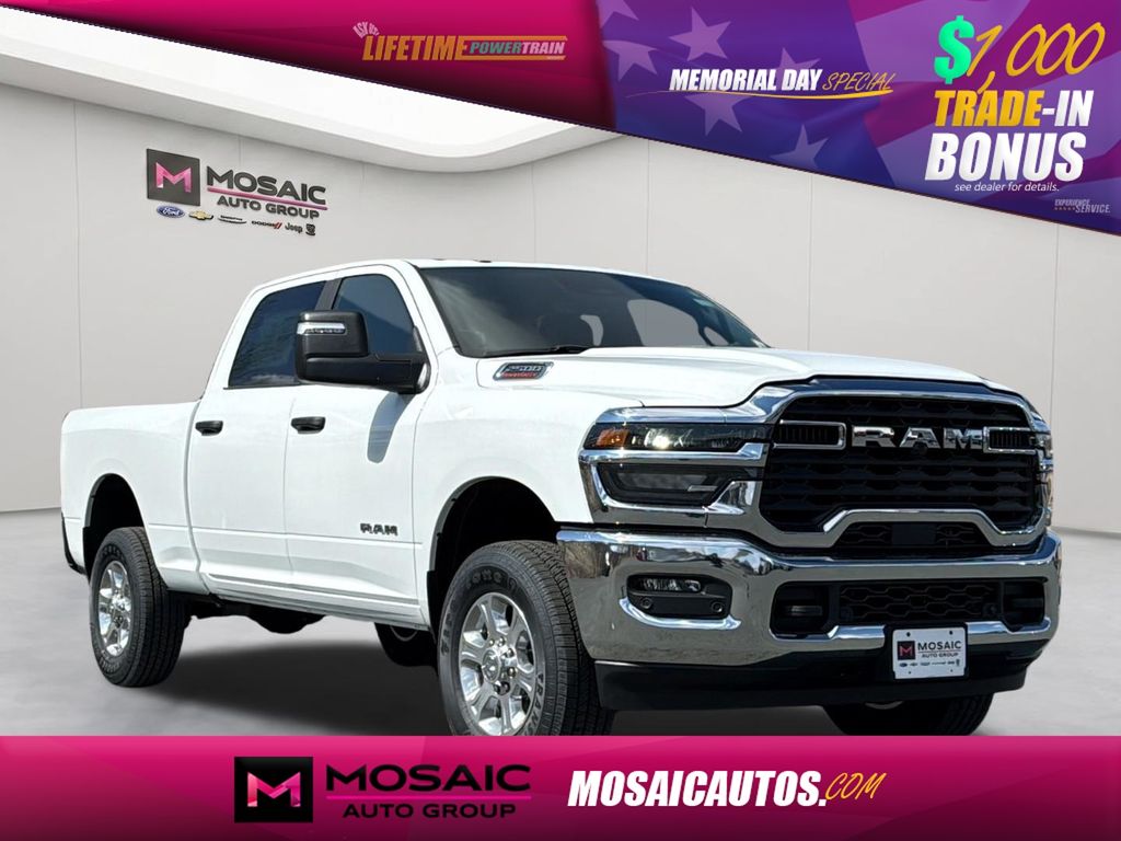 Bright White Clearcoat 2026 RAM 2500 Big Horn Crew Cab 4WD Pickup Truck Four-Wheel Drive 8-Speed Automatic