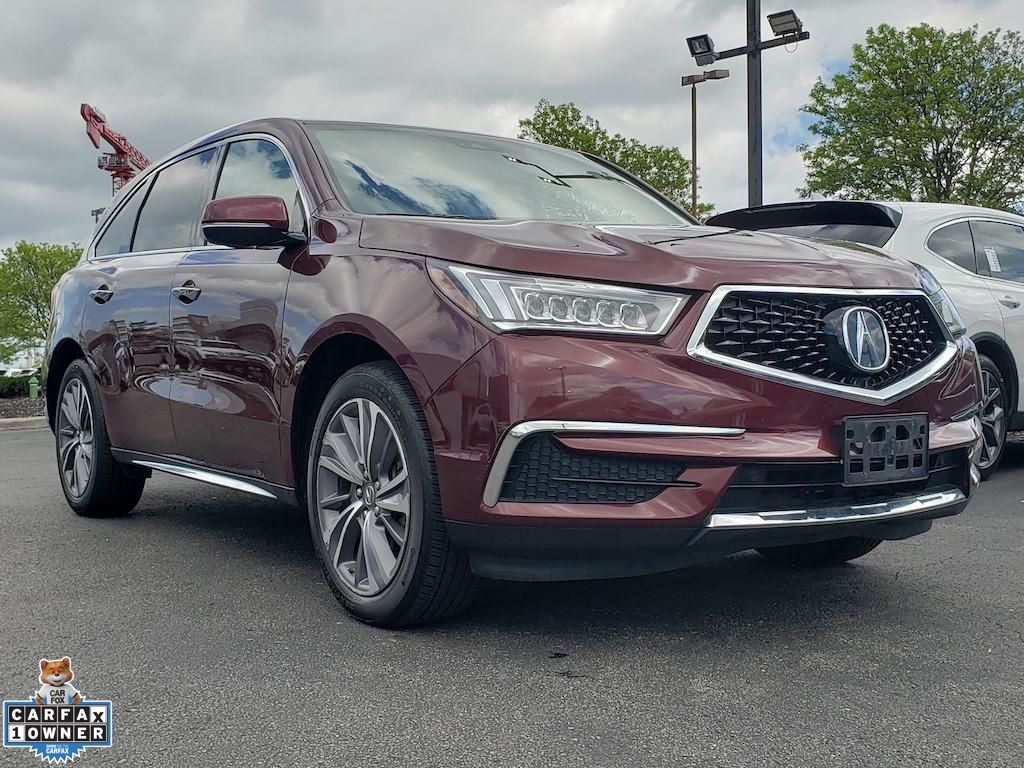 Basque Red Pearl II 2018 Acura MDX SH-AWD with Technology Package SUV / Crossover All-Wheel Drive 9-Speed Automatic