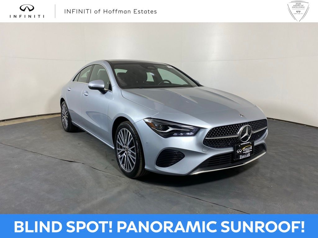 Cirrus Silver Metallic 2025 Mercedes-Benz CLA 250 4MATIC Coupe All-Wheel Drive 8-Speed Dual Clutch