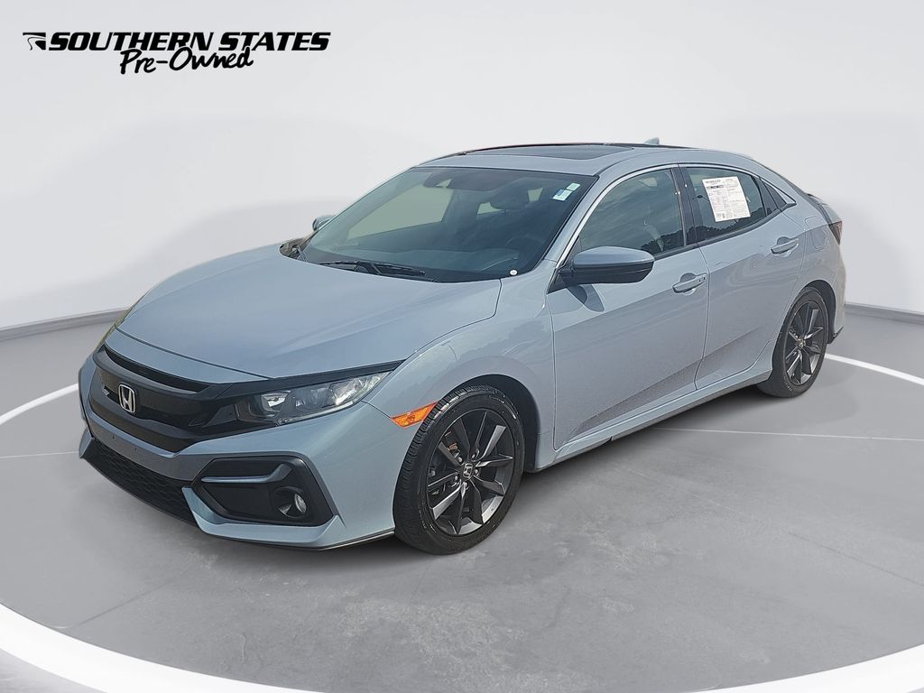 Cosmic Blue Metallic 2020 Honda Civic Hatchback Hatchback Front-Wheel Drive Continuously Variable Transmission